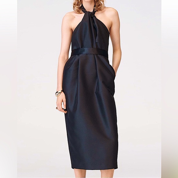 Zara Taffeta Halter Dress S - Picture 2 of 6